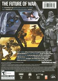 Box back cover for Battlefield 2142 on the Microsoft Windows.