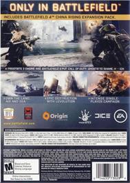 Box back cover for Battlefield 4 on the Microsoft Windows.