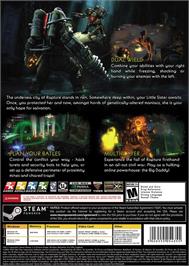 Box back cover for BioShock 2 on the Microsoft Windows.
