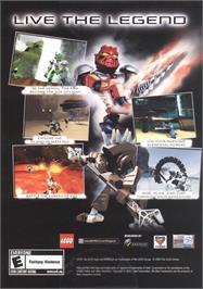 Box back cover for Bionicle on the Microsoft Windows.