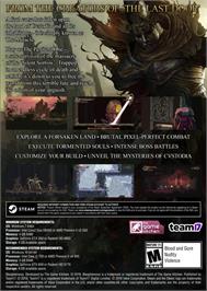Box back cover for Blasphemous (Digital Deluxe Edition) on the Microsoft Windows.