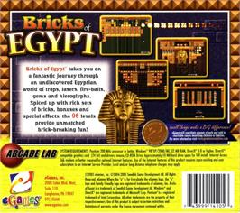 Box back cover for Bricks of Egypt on the Microsoft Windows.