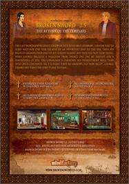 Box back cover for Broken Sword 2.5 - The Return of the Templars on the Microsoft Windows.