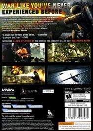 Box back cover for Call of Duty - World at War (Limited Collector's Edition) on the Microsoft Windows.