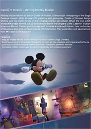 Box back cover for Castle of Illusion Starring Mickey Mouse on the Microsoft Windows.