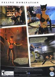 Box back cover for Catwoman on the Microsoft Windows.
