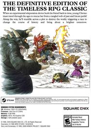 Box back cover for Chrono Trigger (Limited Edition) on the Microsoft Windows.