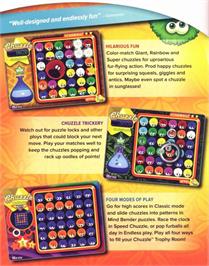 Box back cover for Chuzzle Deluxe on the Microsoft Windows.