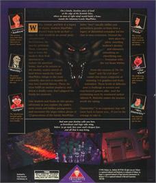 Box back cover for Clandestiny on the Microsoft Windows.