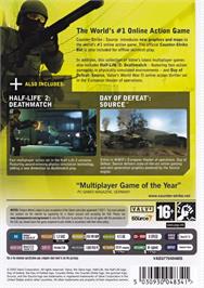 Box back cover for Counter-Strike - Source on the Microsoft Windows.