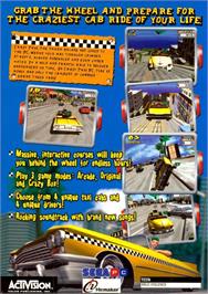Box back cover for Crazy Taxi on the Microsoft Windows.