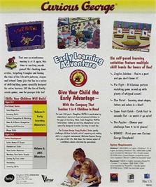Box back cover for Curious George Early Learning Adventure on the Microsoft Windows.