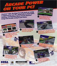 Box back cover for Daytona USA on the Microsoft Windows.