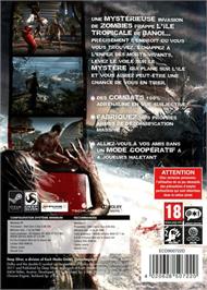 Box back cover for Dead Island on the Microsoft Windows.
