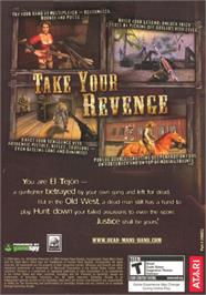 Box back cover for Dead Man's Hand on the Microsoft Windows.