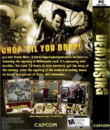 Box back cover for Dead Rising on the Microsoft Windows.