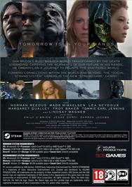 Box back cover for Death Stranding on the Microsoft Windows.