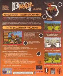 Box back cover for Deer Avenger on the Microsoft Windows.