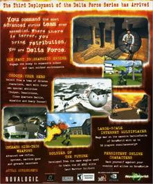 Box back cover for Delta Force - Land Warrior on the Microsoft Windows.
