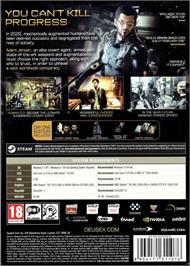 Box back cover for Deus Ex - Mankind Divided (Day One Edition) on the Microsoft Windows.