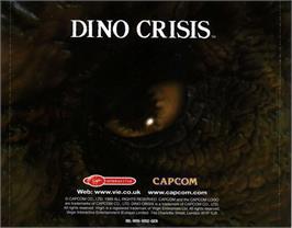 Box back cover for Dino Crisis on the Microsoft Windows.