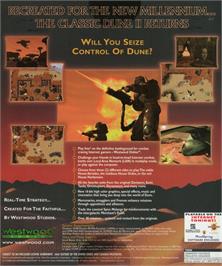 Box back cover for Dune 2000 on the Microsoft Windows.