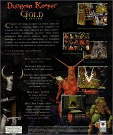 Box back cover for Dungeon Keeper - Gold Edition on the Microsoft Windows.