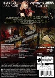Box back cover for F.3.A.R. on the Microsoft Windows.