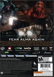 Box back cover for F.E.A.R. 2 - Project Origin on the Microsoft Windows.