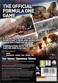 Box back cover for F1 2010 on the Microsoft Windows.
