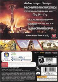 Box back cover for Fallout - New Vegas (Collector's Edition) on the Microsoft Windows.