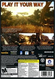 Box back cover for Far Cry 2 on the Microsoft Windows.