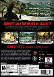 Box back cover for Far Cry 3 on the Microsoft Windows.