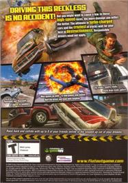 Box back cover for FlatOut 2 on the Microsoft Windows.
