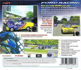 Box back cover for Ford Racing on the Microsoft Windows.