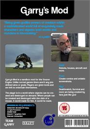 Box back cover for Garry's Mod on the Microsoft Windows.