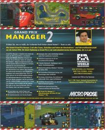 Box back cover for Grand Prix Manager 2 on the Microsoft Windows.