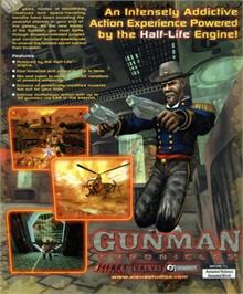 Box back cover for Gunman Chronicles on the Microsoft Windows.