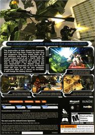 Box back cover for Halo 2 on the Microsoft Windows.