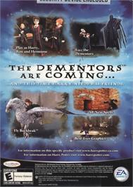 Box back cover for Harry Potter and the Prisoner of Azkaban on the Microsoft Windows.