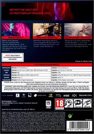 Box back cover for Hitman 3 on the Microsoft Windows.