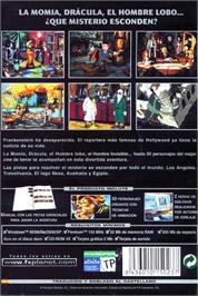 Box back cover for Hollywood Monsters on the Microsoft Windows.