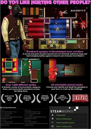 Box back cover for Hotline Miami / Hotline Miami 2 - Wrong Number on the Microsoft Windows.