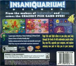 Box back cover for Insaniquarium! Deluxe on the Microsoft Windows.
