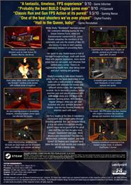 Box back cover for Ion Fury on the Microsoft Windows.