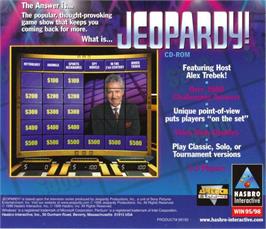 Box back cover for Jeopardy! on the Microsoft Windows.