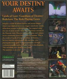 Box back cover for Lands of Lore - Guardians of Destiny on the Microsoft Windows.