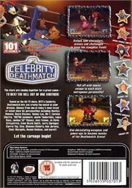 Box back cover for MTV Celebrity Deathmatch on the Microsoft Windows.