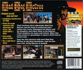 Box back cover for Mad Dog McCree on the Microsoft Windows.