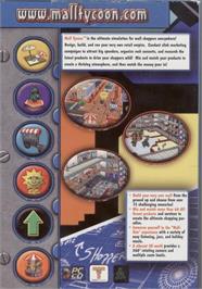 Box back cover for Mall Tycoon on the Microsoft Windows.